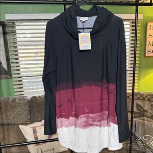 LuLaRoe Black and Gray Hoodie